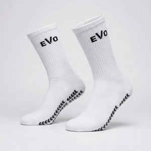 EVO Grip Socks hvide produktbillede - skridsikre sportsstrømper